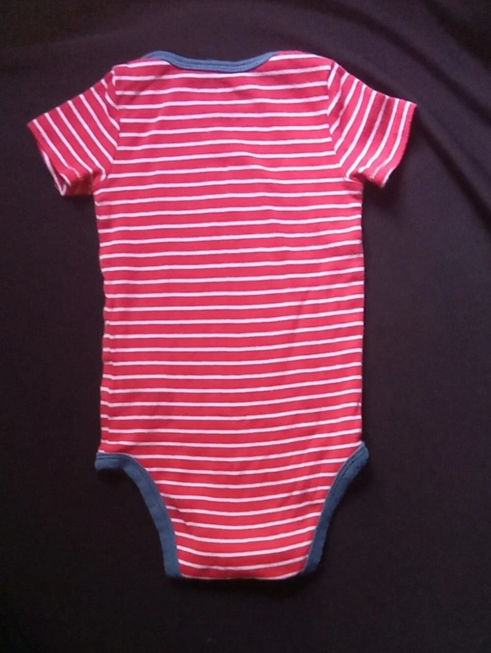 Carter's Blue, Gray & Red Striped Baby One-Piece Bodysuits Set